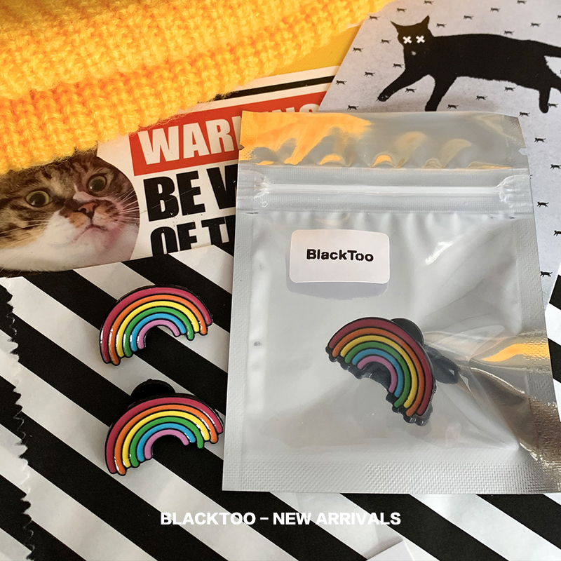 BlackToo/彩虹胸针 徽章包包帽子衣领胸针