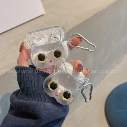 立体透明猫咪适用华为ferrbuds SE4anc耳机保护套7i/6i/se2/4e/5i保护壳SE3硅胶clip2透明freebudspro4/3软壳