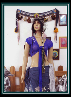 现代舞肚皮舞新款台湾水沙无袖小上衣设计师品牌 CC131