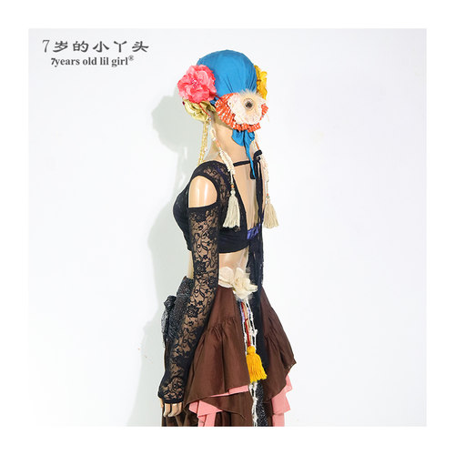 ATS肚皮舞choli2025新款练功服韩国蕾丝V领露背开肩扣指上衣BDD01