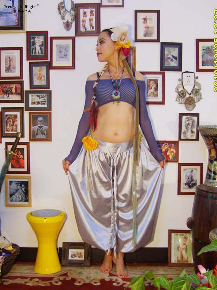 AST肚皮舞法国雪绸大师热销阔腿灯笼裤原创品牌小丫经典设计 GA08