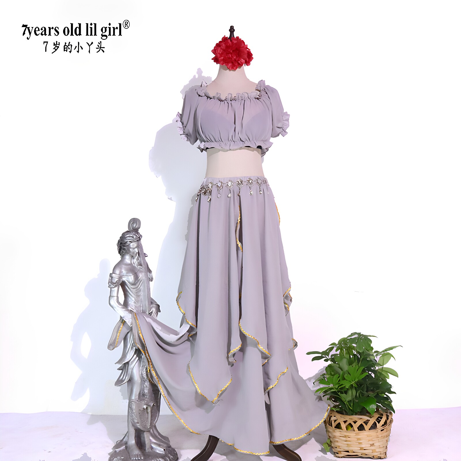 东方舞肚皮舞女2024春夏新款名苑意大利雪纺套装练功服热销STT149