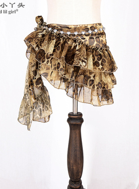 肚皮舞臀巾腰链2021新款腰裙意大利水纱三层荷叶边胯巾BLL101