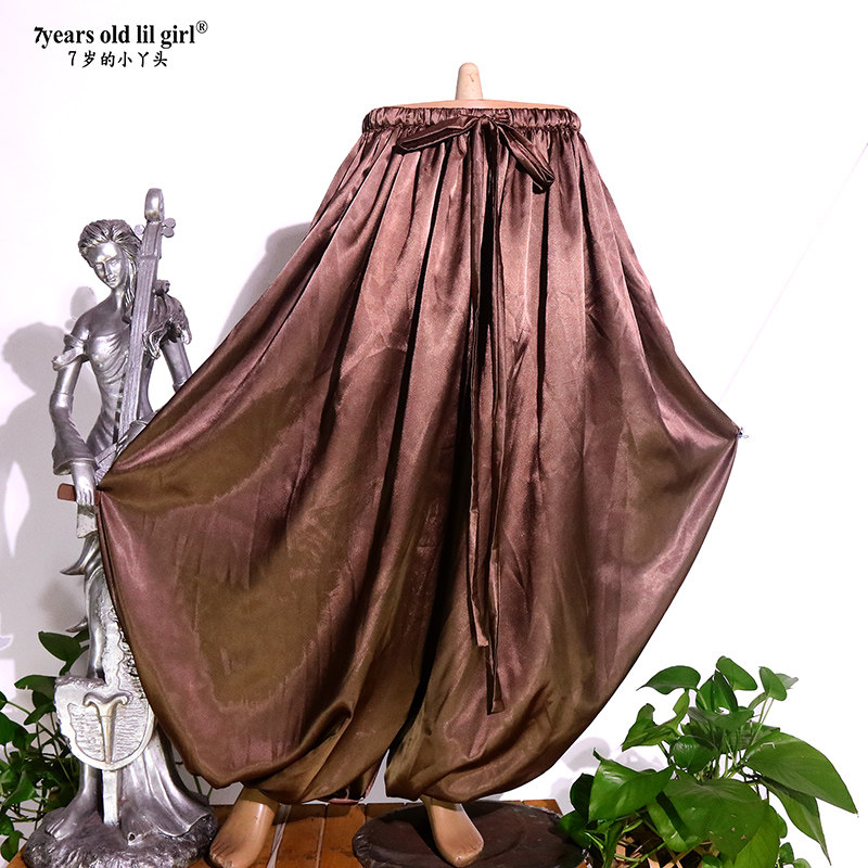 ATS肚皮舞练功服宽松束脚裤新款雪绸灯笼裤GA150