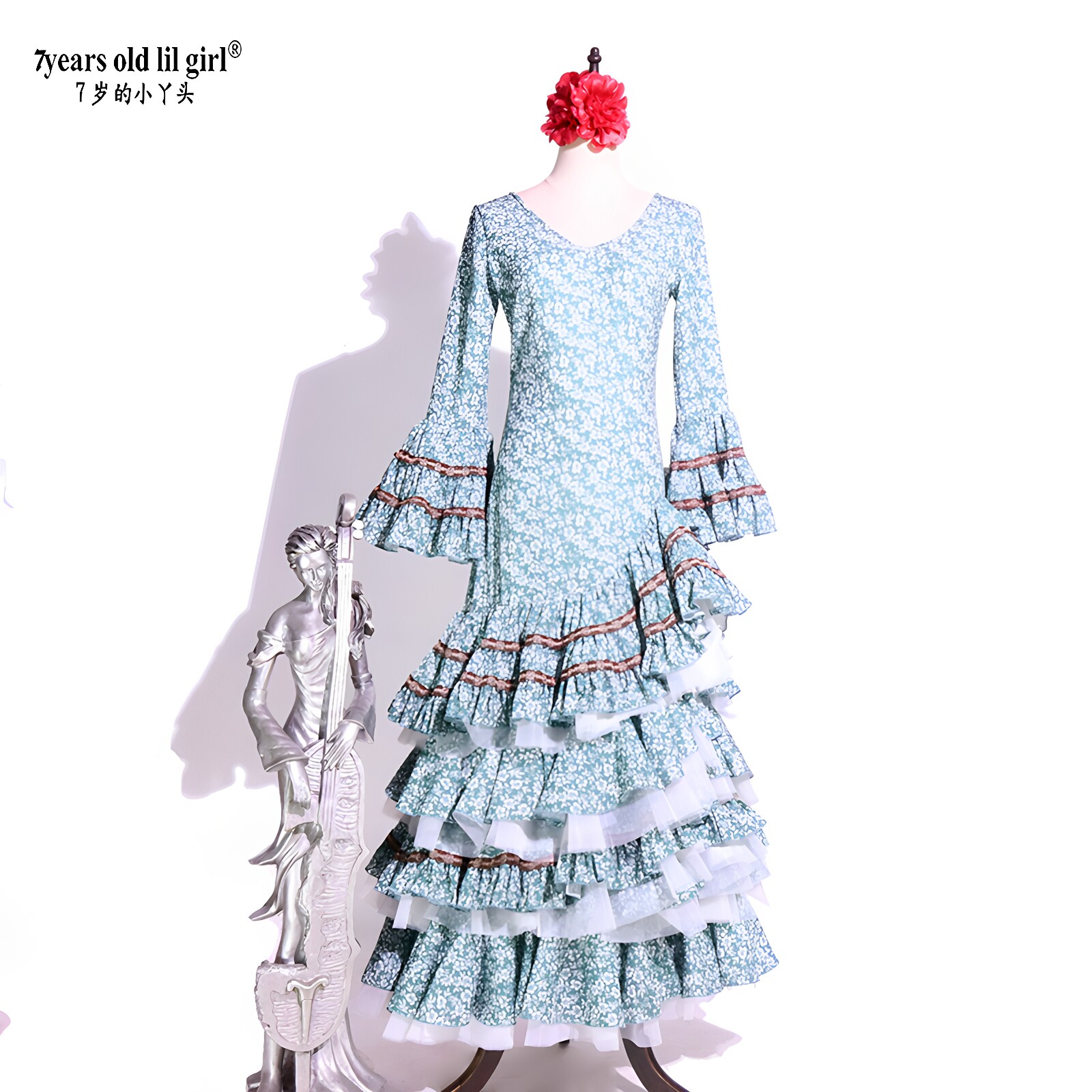 定做热销Flamenco 佛朗明哥春服flamenco西班牙舞裙 连衣裙ENE07