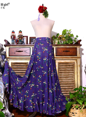 西班牙弗拉门戈Flamengo舞裙2021秋冬新款荷叶边摆裙热卖DTT36