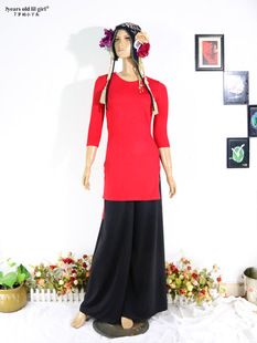 古典舞芭蕾现代舞练功服新款2021进口人棉上衣加裤子套装HB02