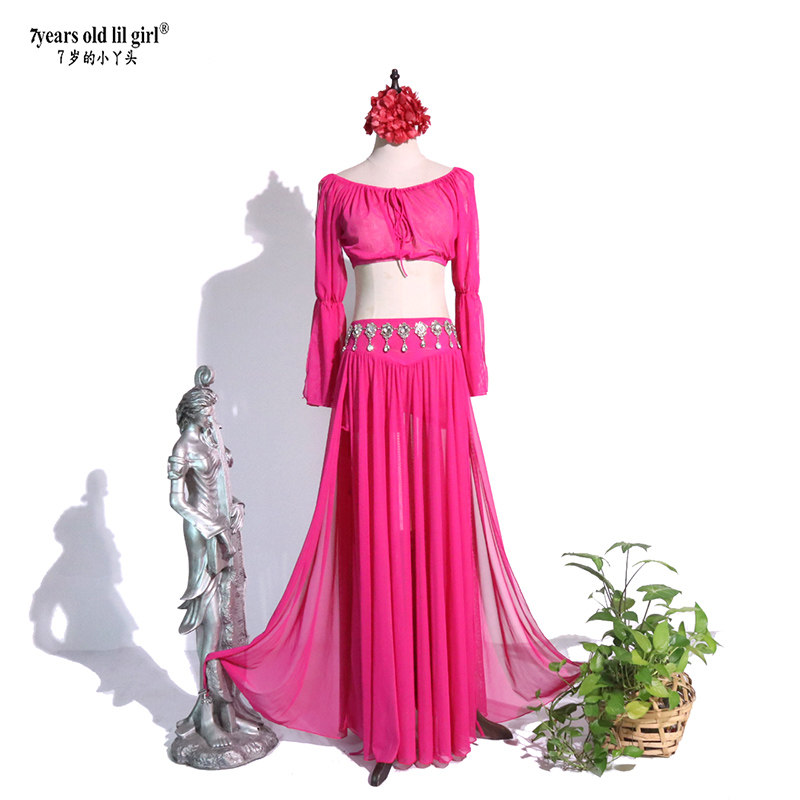 东方舞肚皮舞女2025春夏新款名苑气质网纱套装练功服热销STT140