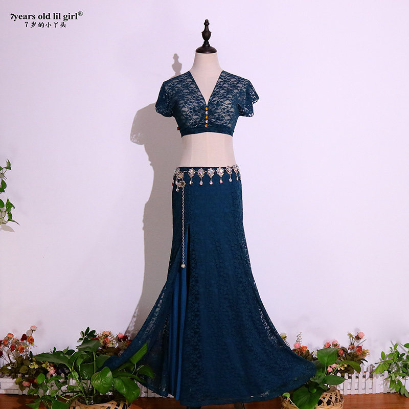 舞蹈服品牌设计肚皮舞练功服新款韩国蕾丝套装EX81