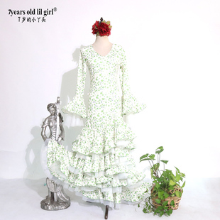 定制原创品牌Flamenco弗拉门戈西班牙舞裙连衣裙演出服舞裙ENE08