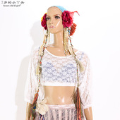 肚皮舞上衣热销2020春夏新款 练功服韩国蕾丝蝙蝠袖 BRR11