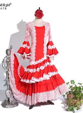 定制原创品牌Flamenco弗拉门戈西班牙舞裙连衣裙演出服舞裙ENE18