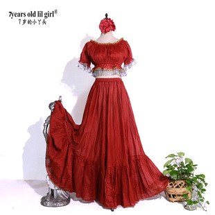 原创品牌Flamenco弗拉门戈西班牙舞套装练习裙多层舞裙AA11