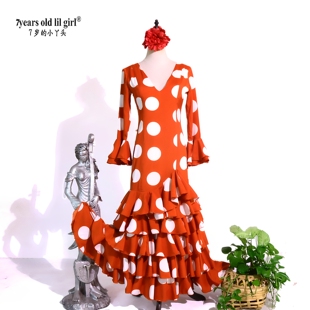 定制原创品牌Flamenco弗拉门戈西班牙舞裙连衣裙演出春服舞裙GM02