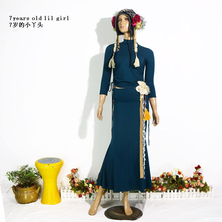 肚皮舞精品2019春夏新款欧美进口莫代尔人棉套装裙装HI142