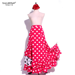 舞蹈服热销Flamenco佛拉门戈西班牙舞裙包臀多层荷叶边裙DTT70