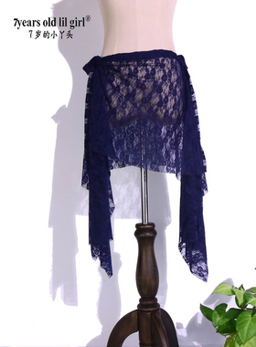 舞蹈服肚皮舞胯巾臀巾腰链2023年新款韩国蕾丝2片胯裙多色选BP24