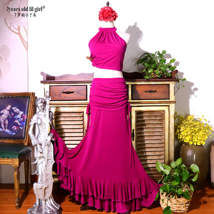 原创品牌Flamenco融合风弗拉门戈舞练习裙女演出挪威麻2件套EW109