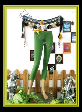 舞蹈服品牌设计瑜伽肚皮舞打底  弹力棉七分裤小丫经典AG103