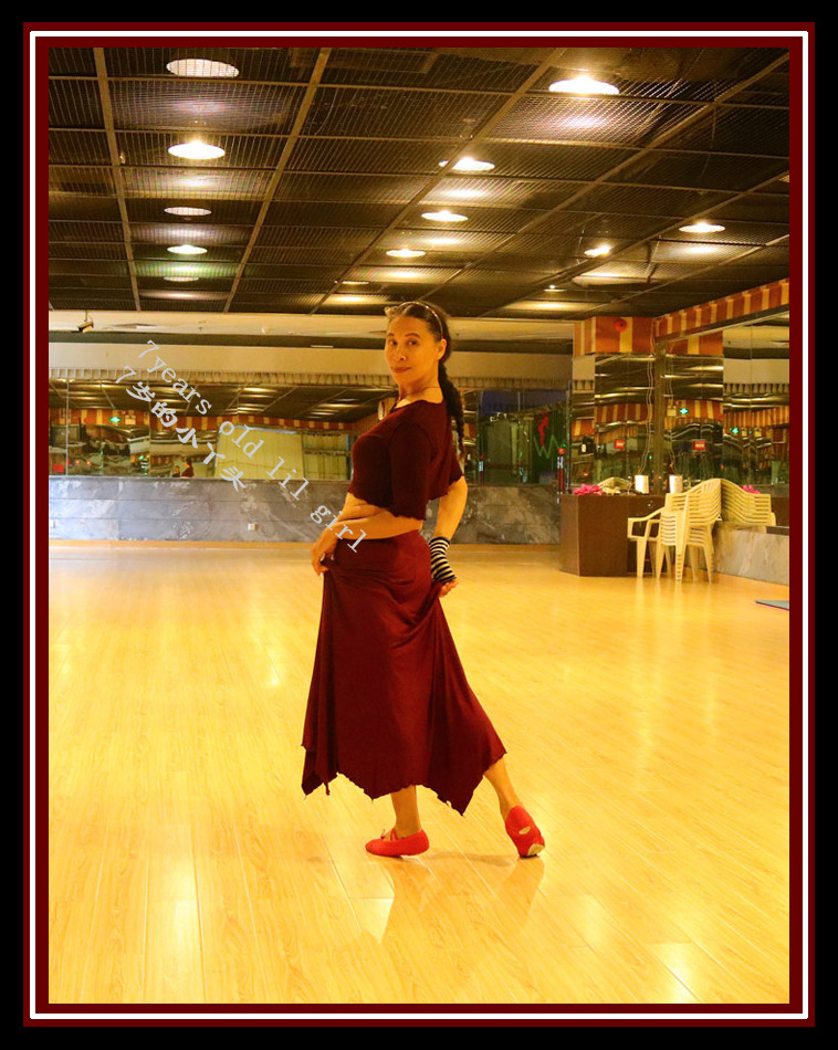 肚皮舞2019新款包臀人棉裙子上衣