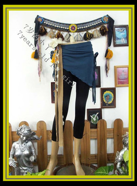 7yearsoldlilgirl肚皮舞裤子2021秋冬新款弹力棉小屁帘7分裤 KI28