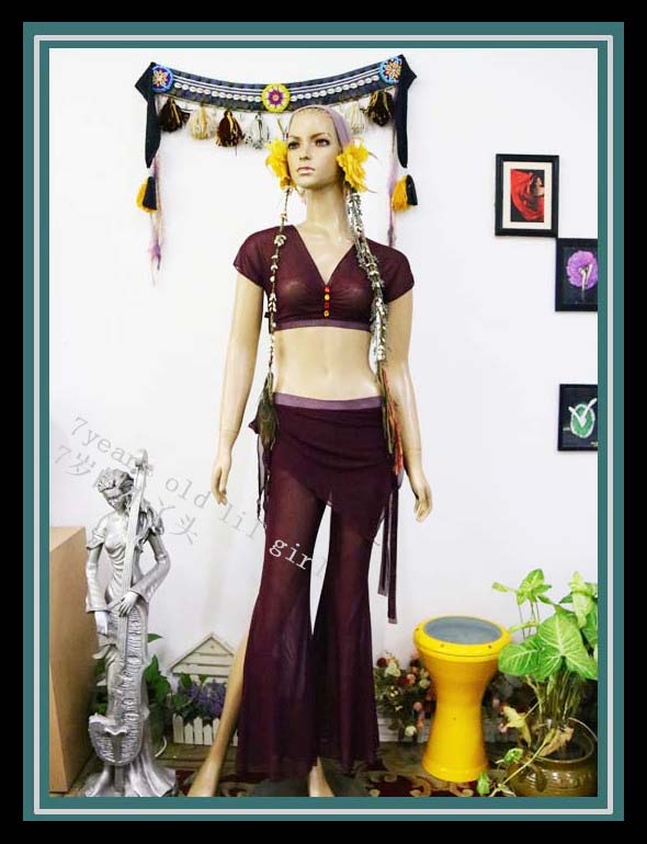 品牌台湾英伦屁帘喇叭裤肚皮舞