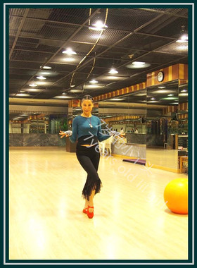 芭蕾舞瑜伽广场舞肚皮舞弹力棉英伦荷叶边7分裤品牌设计AH117