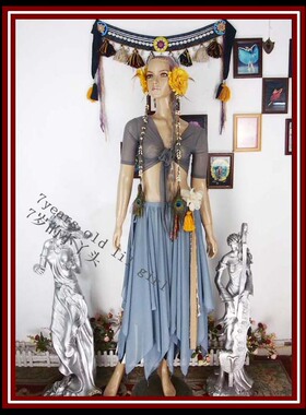 肚皮舞短袖网纱新款 台湾水沙5分袖小上衣设计师品牌CC163