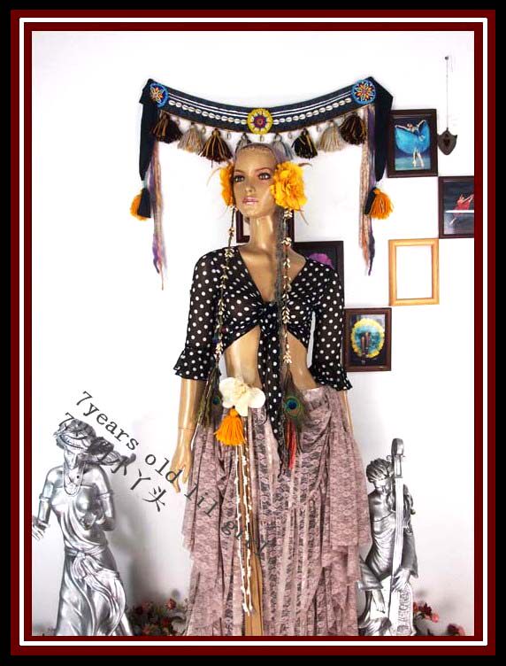 肚皮舞网纱长袖台湾水沙小喇叭袖上衣品牌设计热销CD74