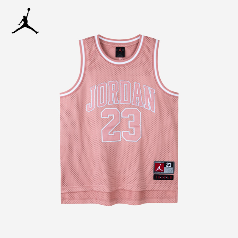 Nike JORDAN耐克25夏新款男女童23号经典运动速干透气篮球服背心