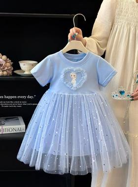 英国Next Naive女童公主裙夏季2025新款绝美洋气女孩白色礼服儿童