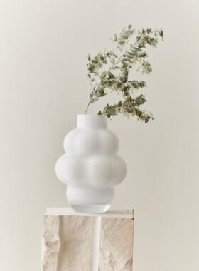 瑞典直邮Louise Roe口吹玻璃花瓶气球高32cm装饰摆件客厅高贵