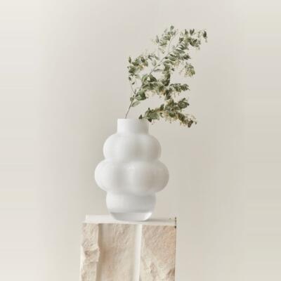 瑞典直邮Louise Roe口吹玻璃花瓶气球高32cm装饰摆件客厅高贵