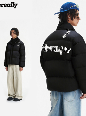 Supereally  插色字母logo美式复古经典百搭保暖抗寒通勤外套棉服