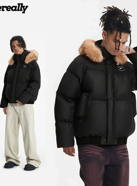 Supereally  美式百搭保暖抗寒防风休闲通勤潮流男女同款连帽棉服