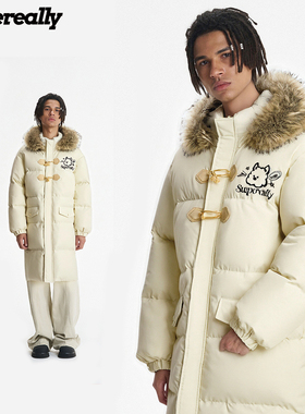 Supereally  潮牌美式新款可爱创意保暖防寒简约百搭男女同款棉服