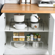 速发厨房置缩架可伸物台面橱柜内纳板分层架柜子调料锅碗架收隔架