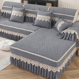 欧式高档沙发垫布艺防滑沙发套罩盖布纯色皮贵妃全包定做四季通用