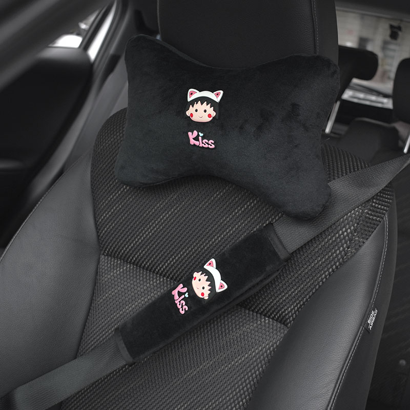 小丸子卡通女孩座椅可爱绒毛汽车