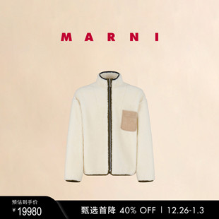 男士 2025秋冬新品 MARNI 羊毛皮纯色休闲外套 新年礼物