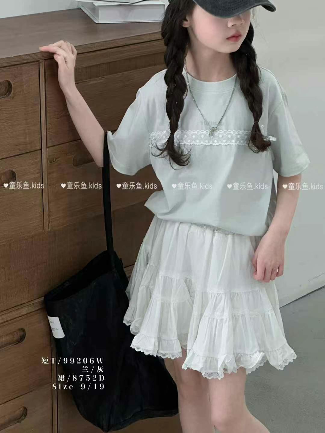 童乐鱼童装2026年夏季新款女童韩版宽松短袖上衣T恤图片