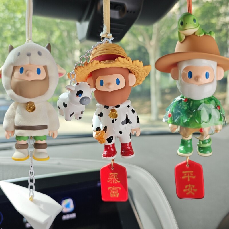 正版bob九代奇遇冒险系列9代盲盒 男友潮玩手办后视镜车挂车饰