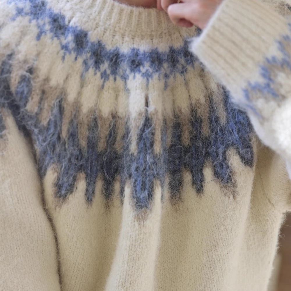 其他套头圆领费尔岛毛衣