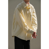 男女 衬衫 可乐生活自制春夏基础日系纯色宽松百搭奶油复古工装 长袖