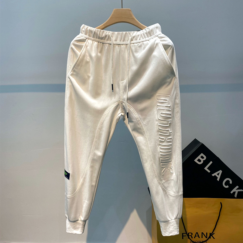 美式束脚运动裤男痞帅夏季薄款