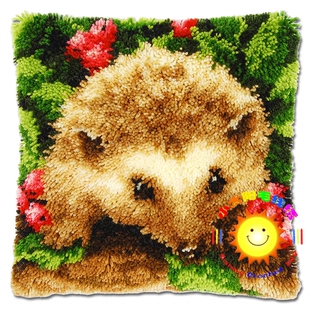 Latch Hook kit段段绣/ 抱枕 /钩针绣/毛线绣/刺猬 手工diy套件