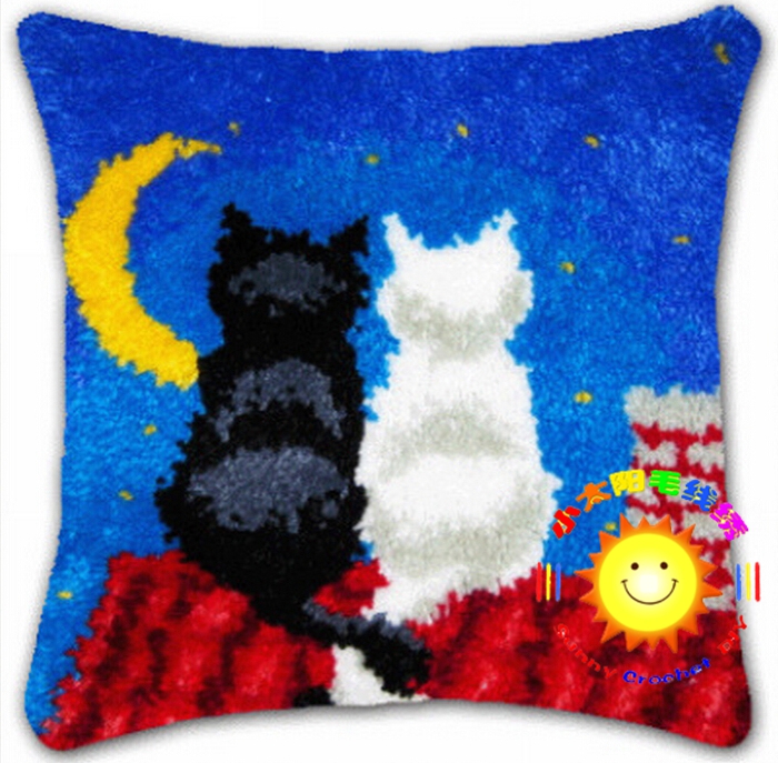 抱枕猫咪星空绒绣