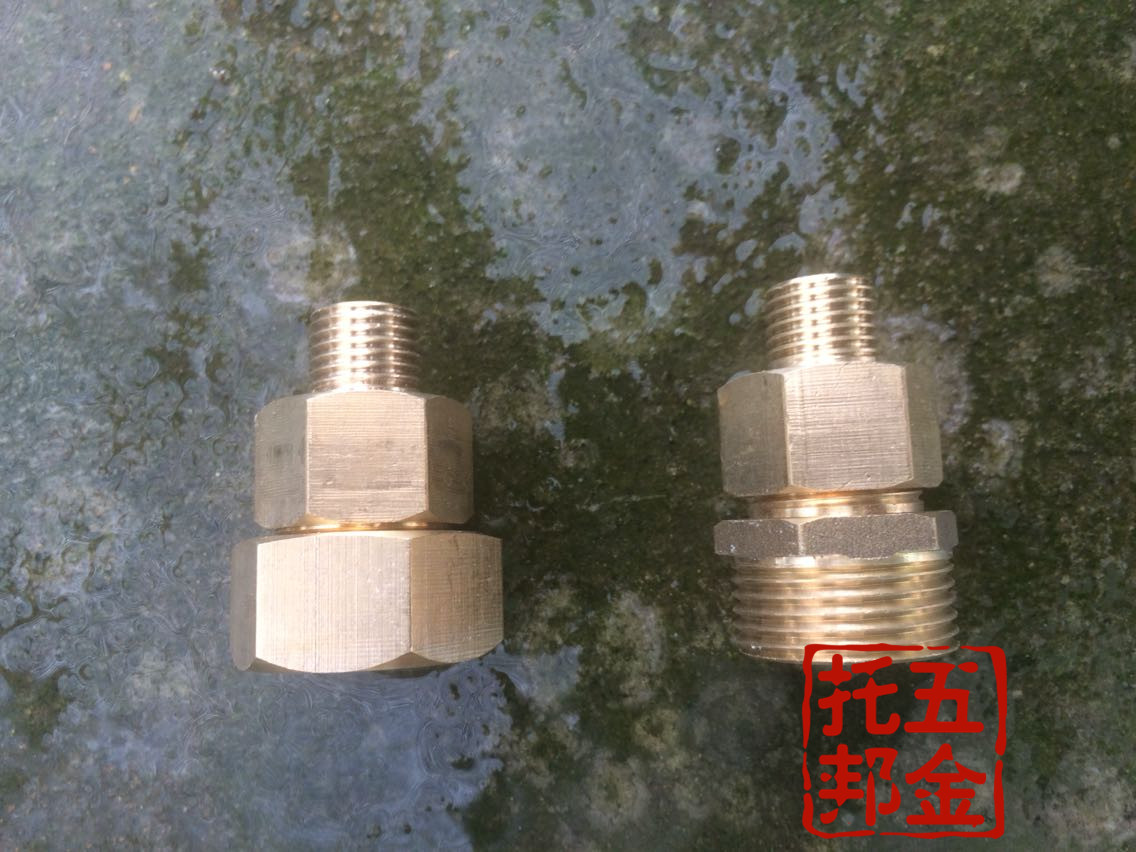 纯铜接头外内螺纹一寸转外公制M14两分水管水抽水泵吸水接头PVC管