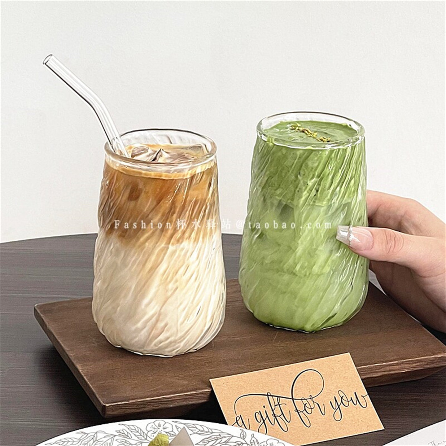 水果茶杯美式咖啡杯拿铁饮品杯子