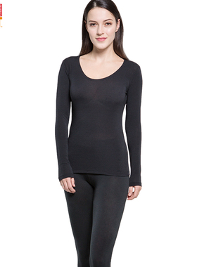超薄发热 美国32度Heat保暖内衣女恒温防寒修身薄款低领大码